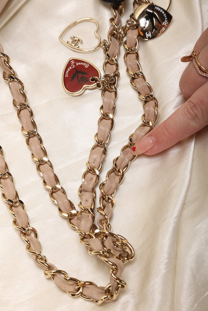 Extremely Rare Limited Edition Chanel Lambskin Heart Baguette