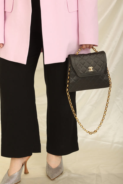 Extremely Rare Chanel 2005 Satin Trapezoid Bijoux Chain with Pouch
