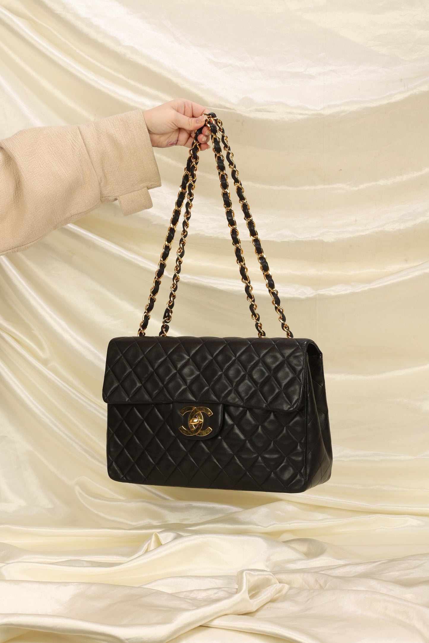 Chanel Maxi XL Logo Flap Bag