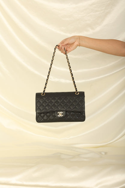Chanel 2002 Caviar Medium Double Flap