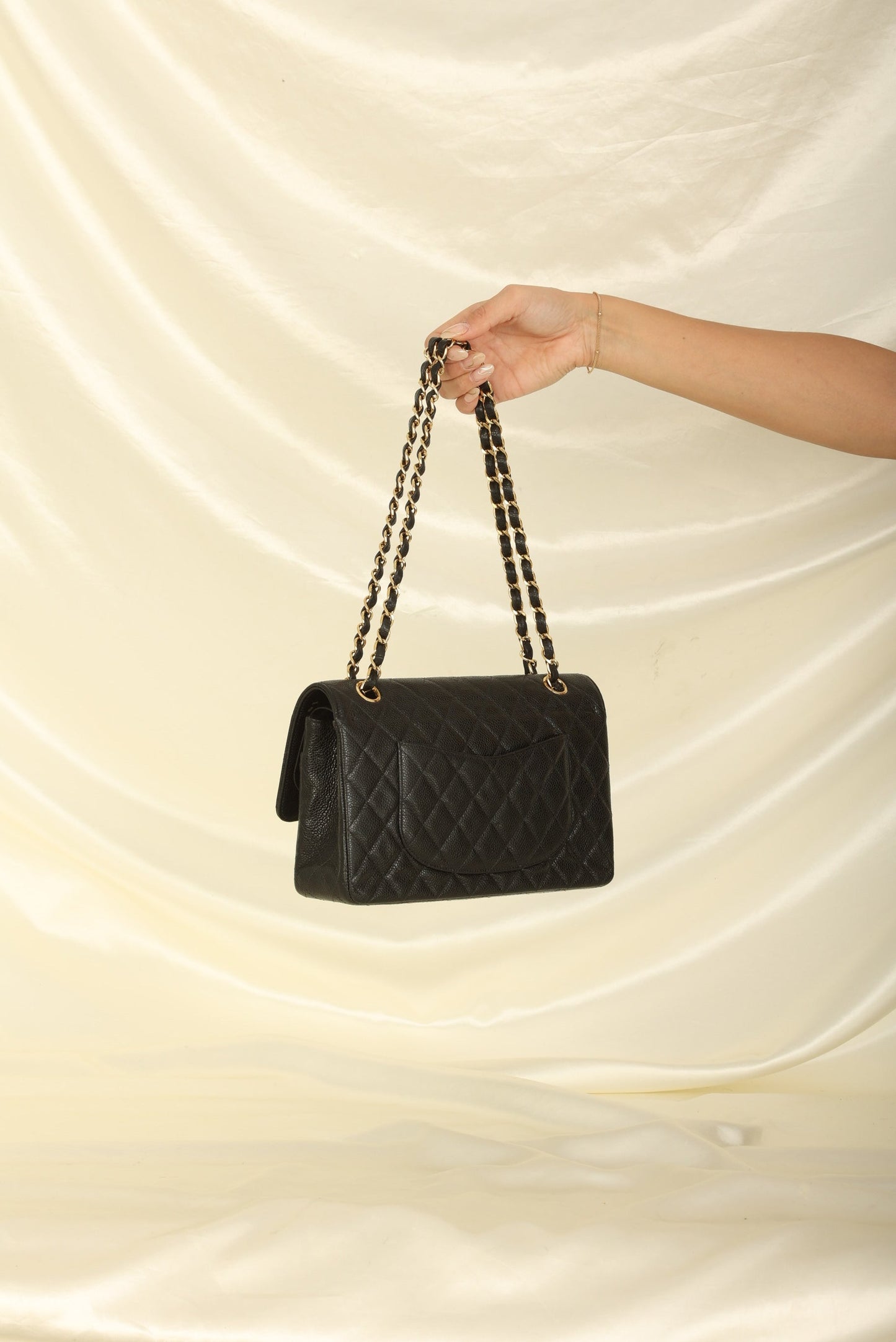 Chanel 2002 Caviar Medium Double Flap