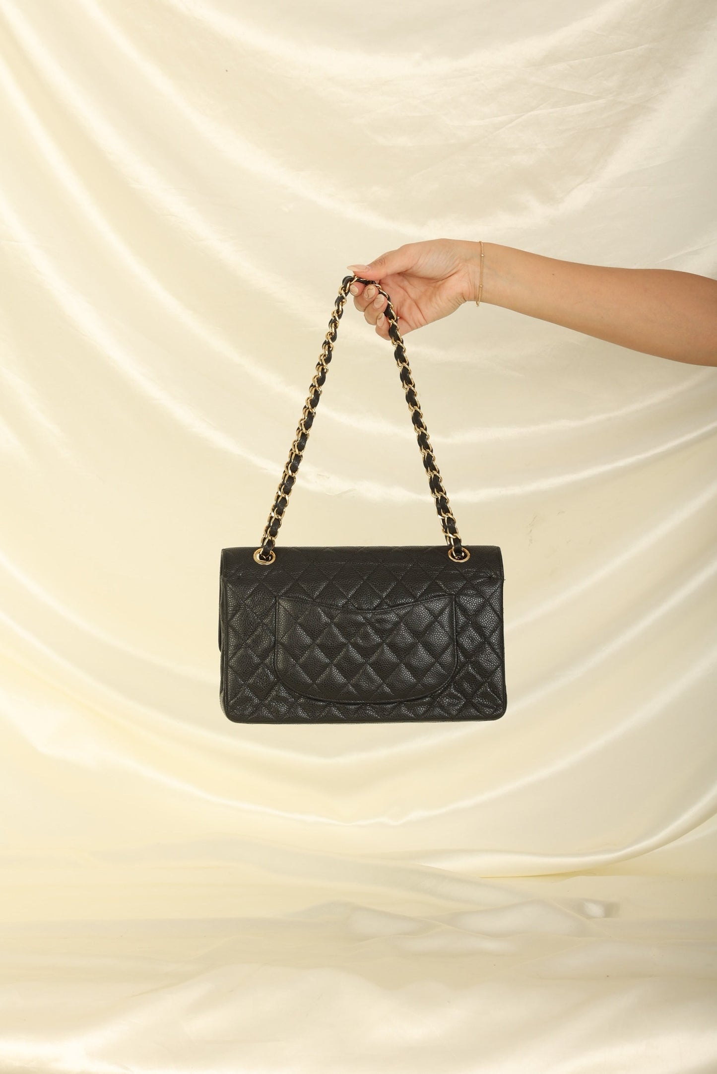 Chanel 2002 Caviar Medium Double Flap