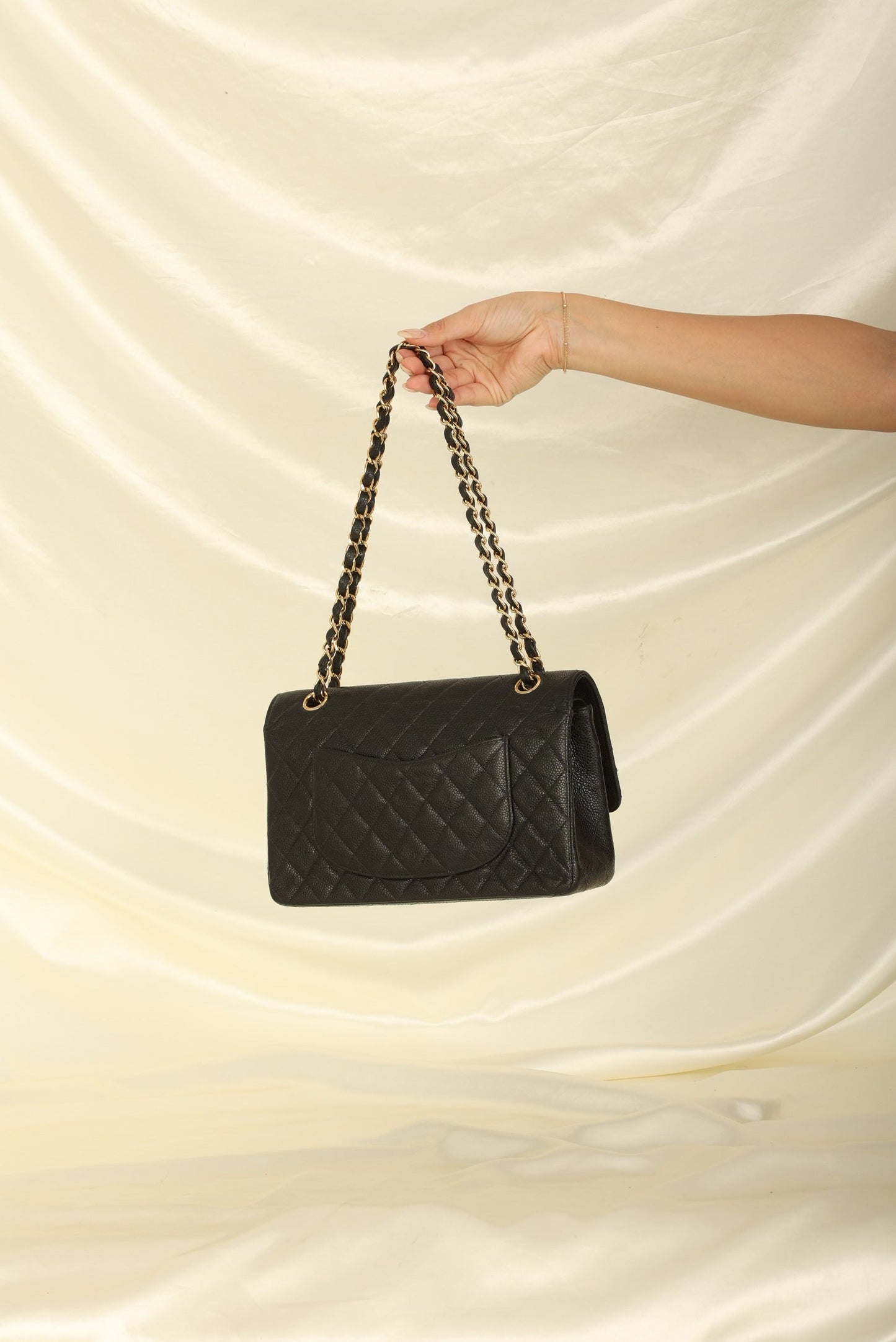 Chanel 2002 Caviar Medium Double Flap