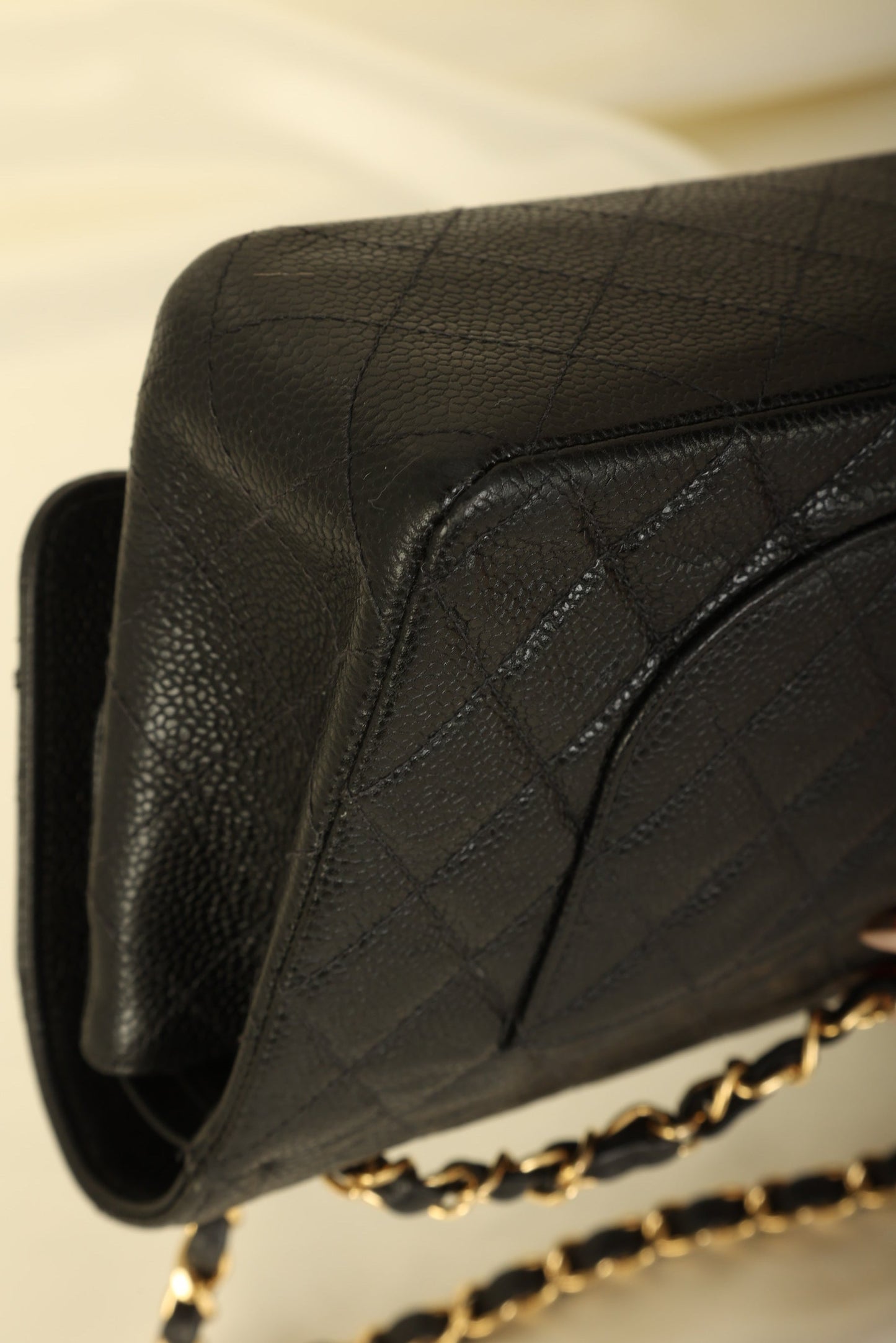 Chanel 2002 Caviar Medium Double Flap