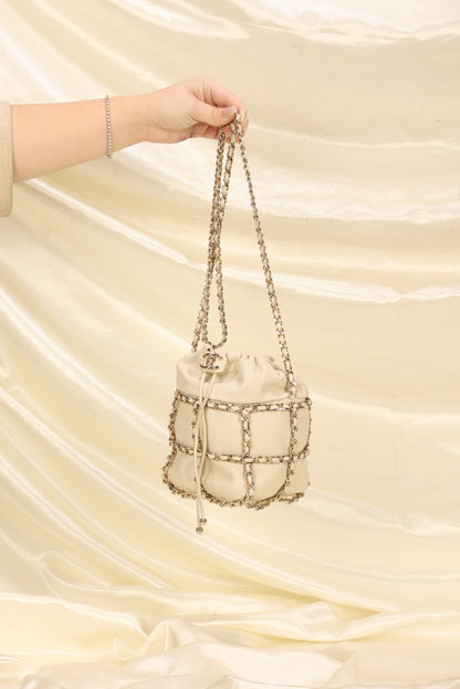 Chanel 2020 Frame Chain Basket Mini Bucket Bag