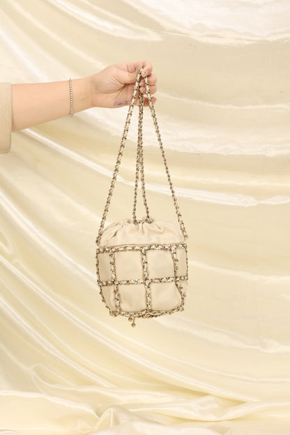 Chanel 2020 Frame Chain Basket Mini Bucket Bag