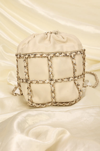 Chanel 2020 Frame Chain Basket Mini Bucket Bag