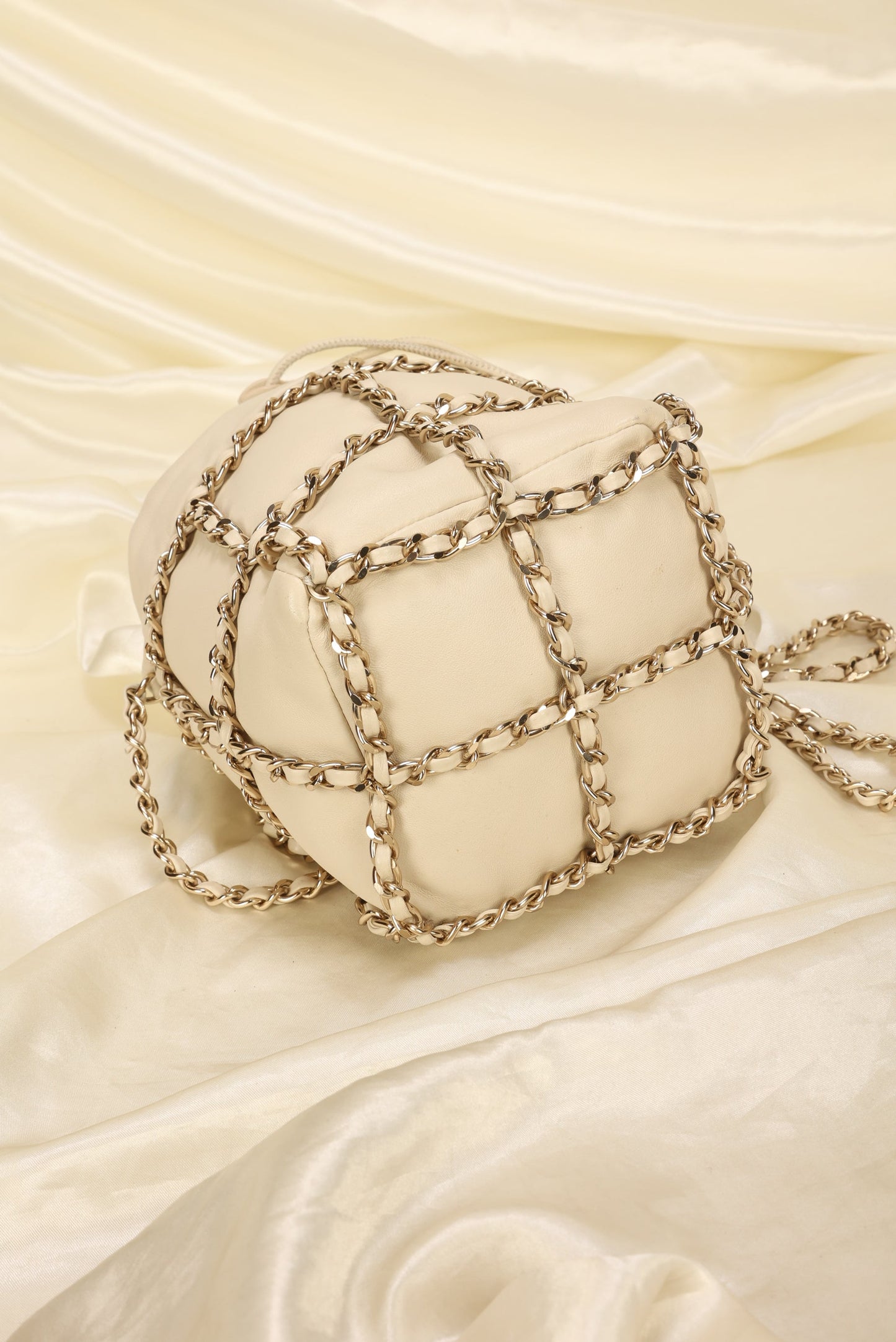 Chanel 2020 Frame Chain Basket Mini Bucket Bag