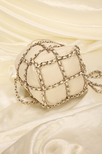 Chanel 2020 Frame Chain Basket Mini Bucket Bag