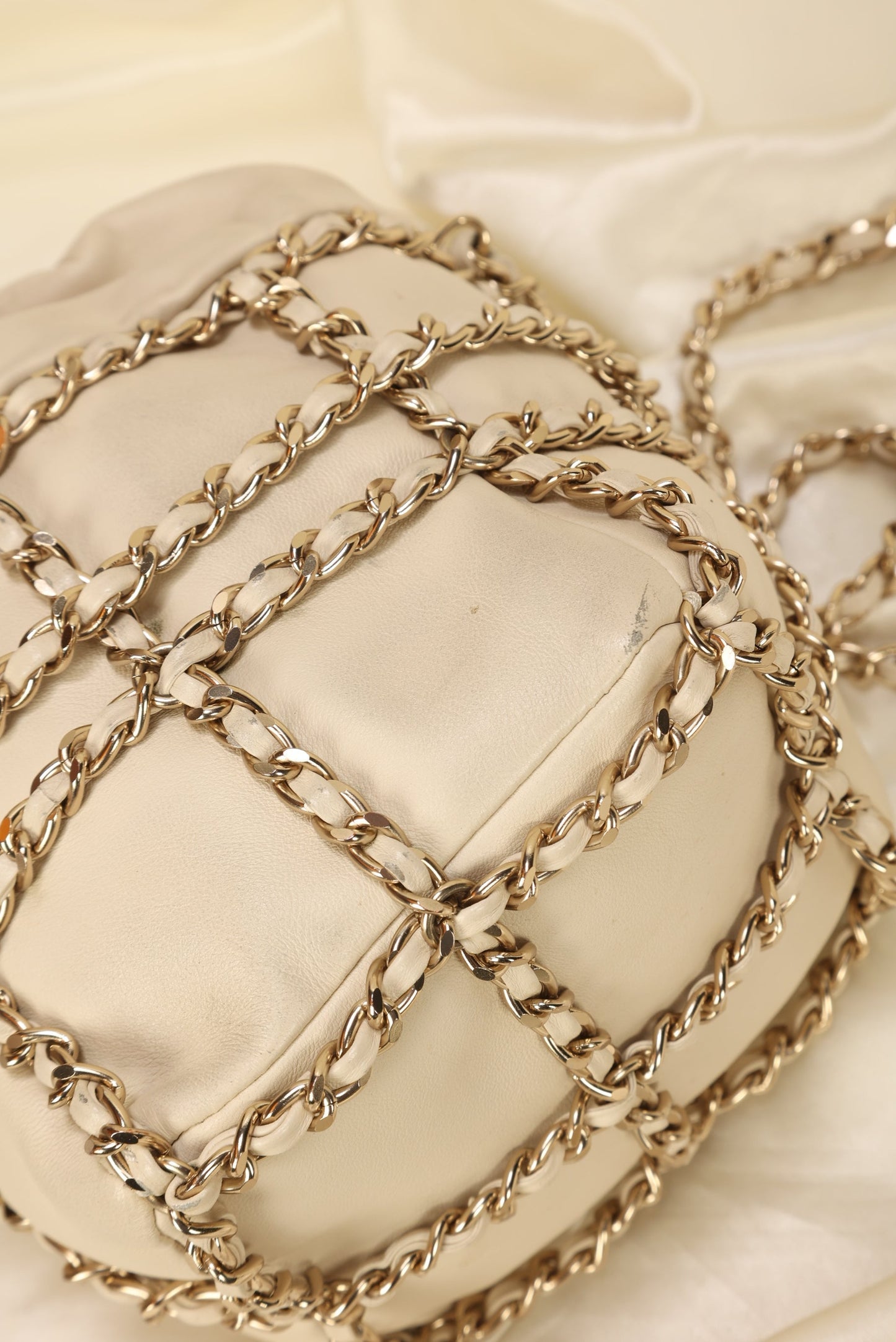 Chanel 2020 Frame Chain Basket Mini Bucket Bag