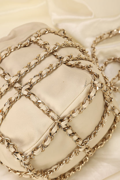 Chanel 2020 Frame Chain Basket Mini Bucket Bag