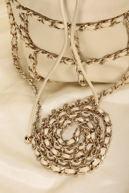 Chanel 2020 Frame Chain Basket Mini Bucket Bag