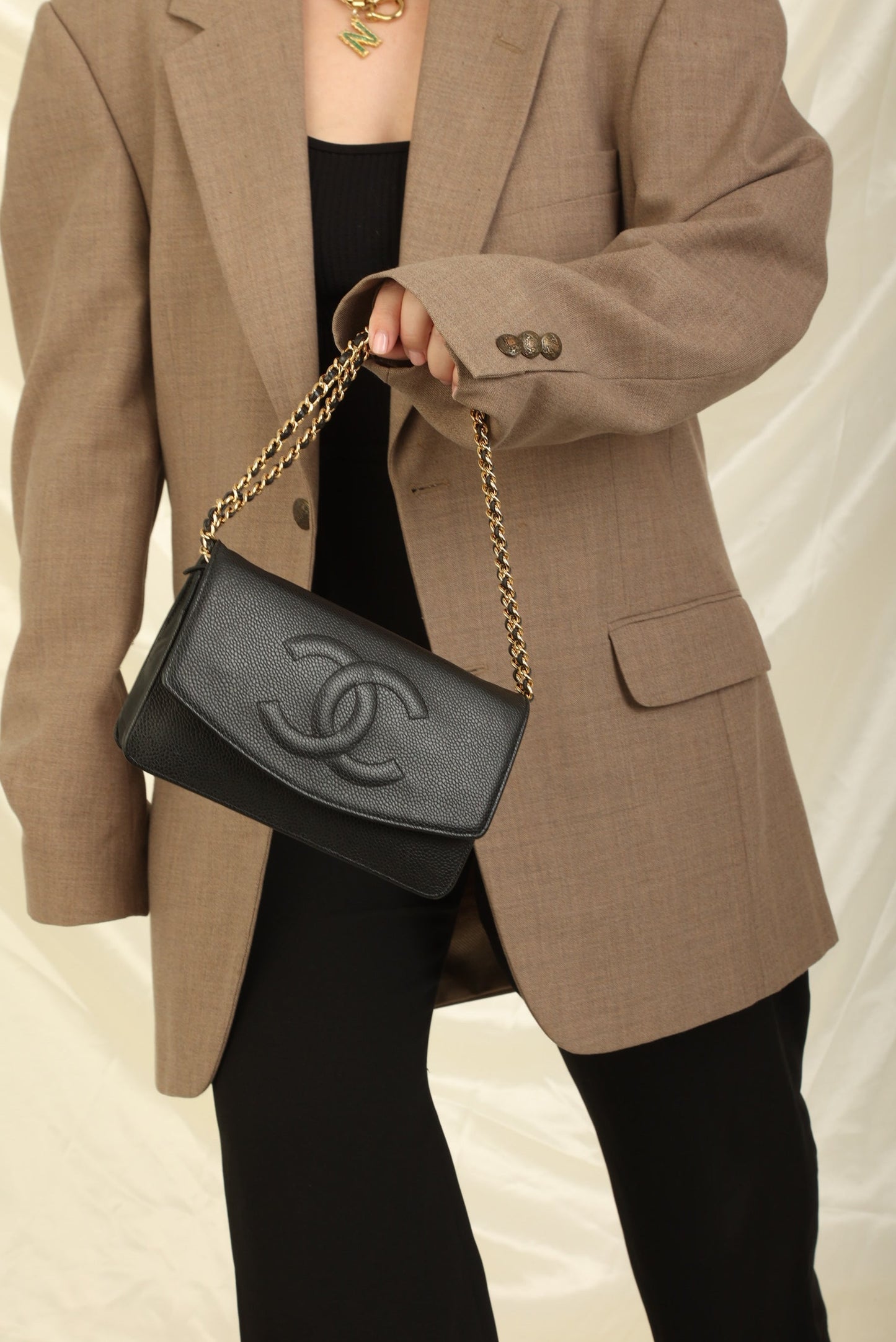 Chanel Caviar Timeless Wallet on Chain