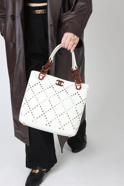 Chanel 2003 Caviar Perforated Tote
