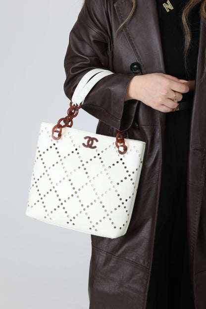 Chanel 2003 Caviar Perforated Tote