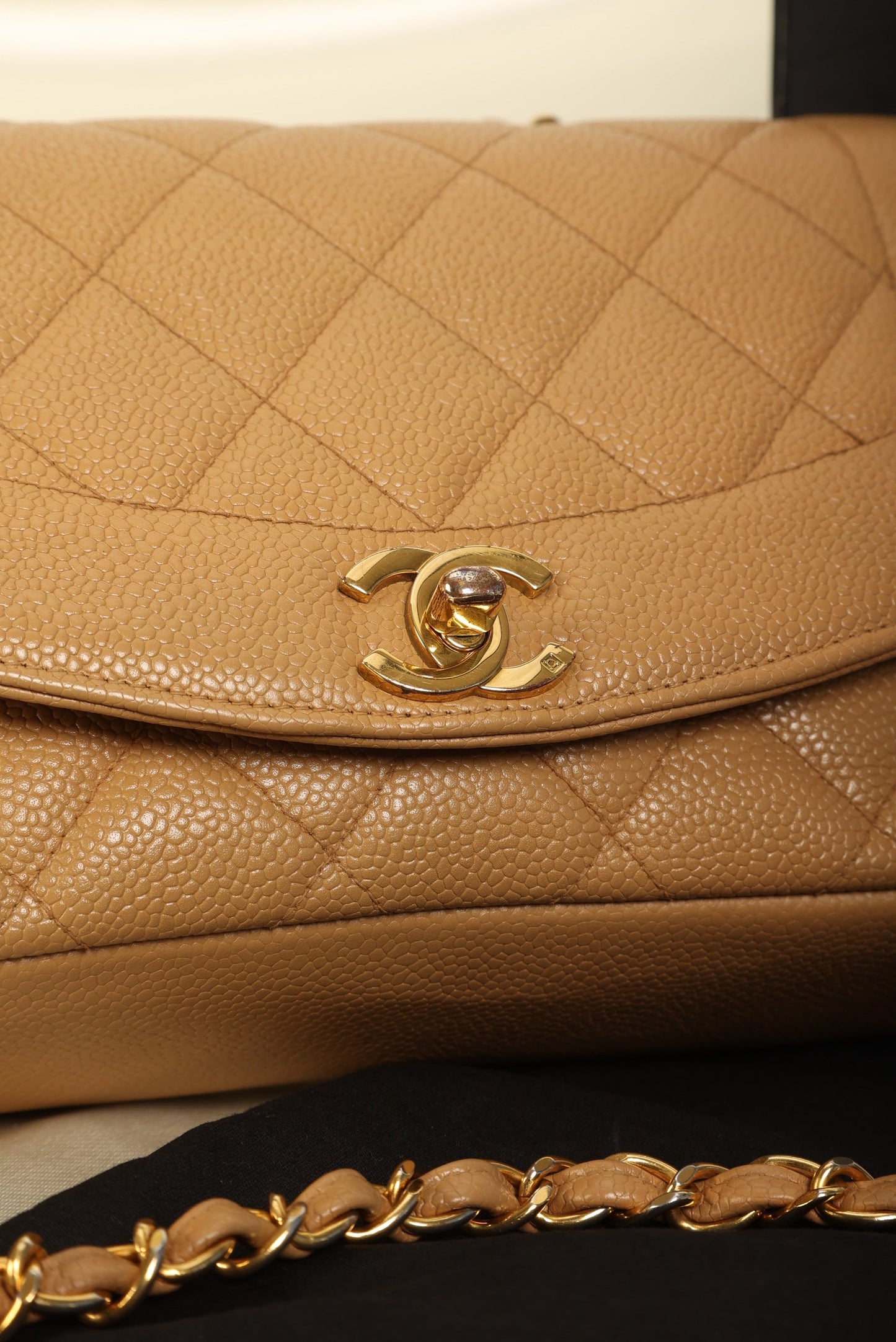 Extremely Rare Chanel Caviar Small Diana