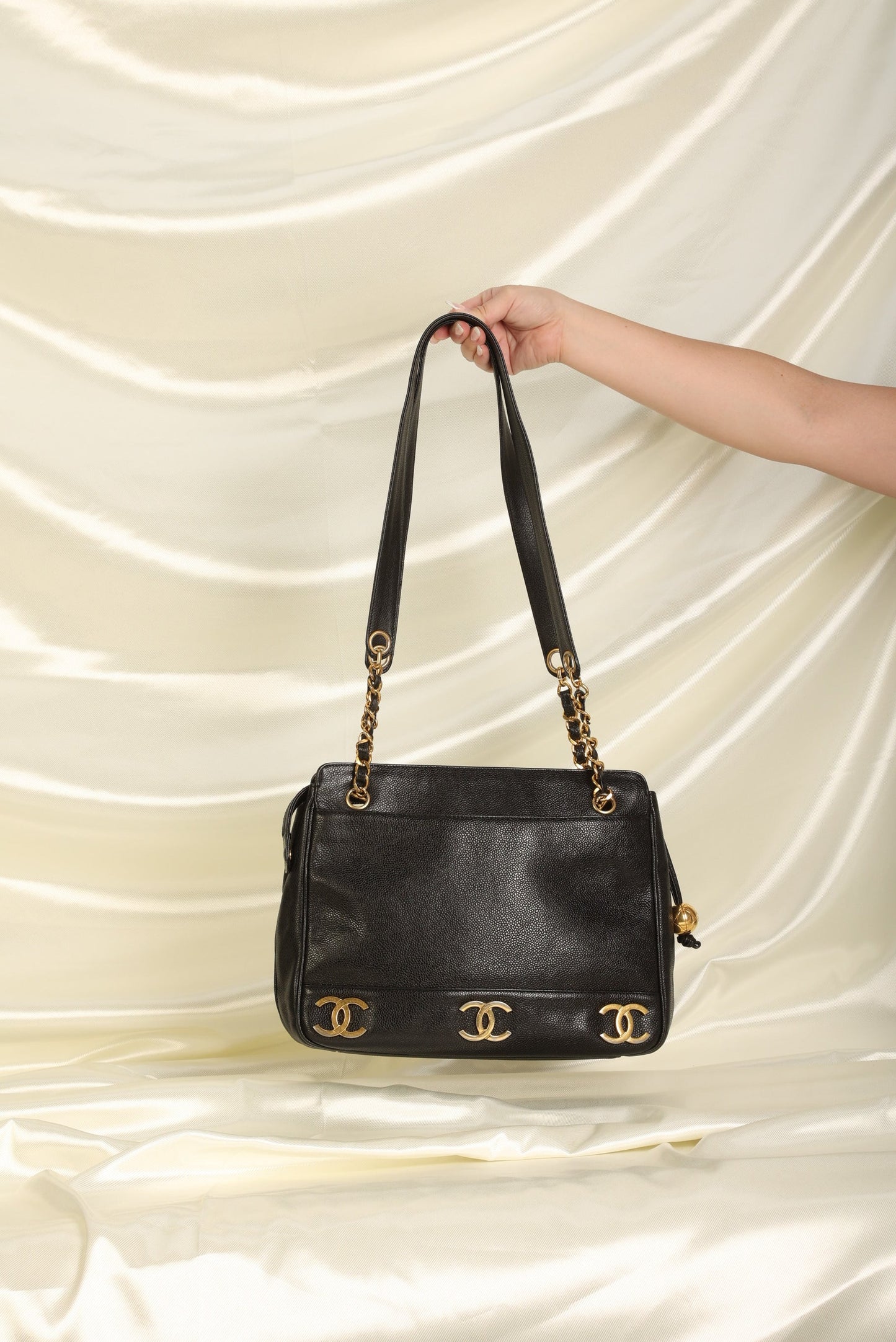 Chanel Caviar Logo Tote