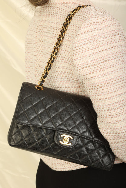 Chanel 2005 Caviar Medium Double Flap