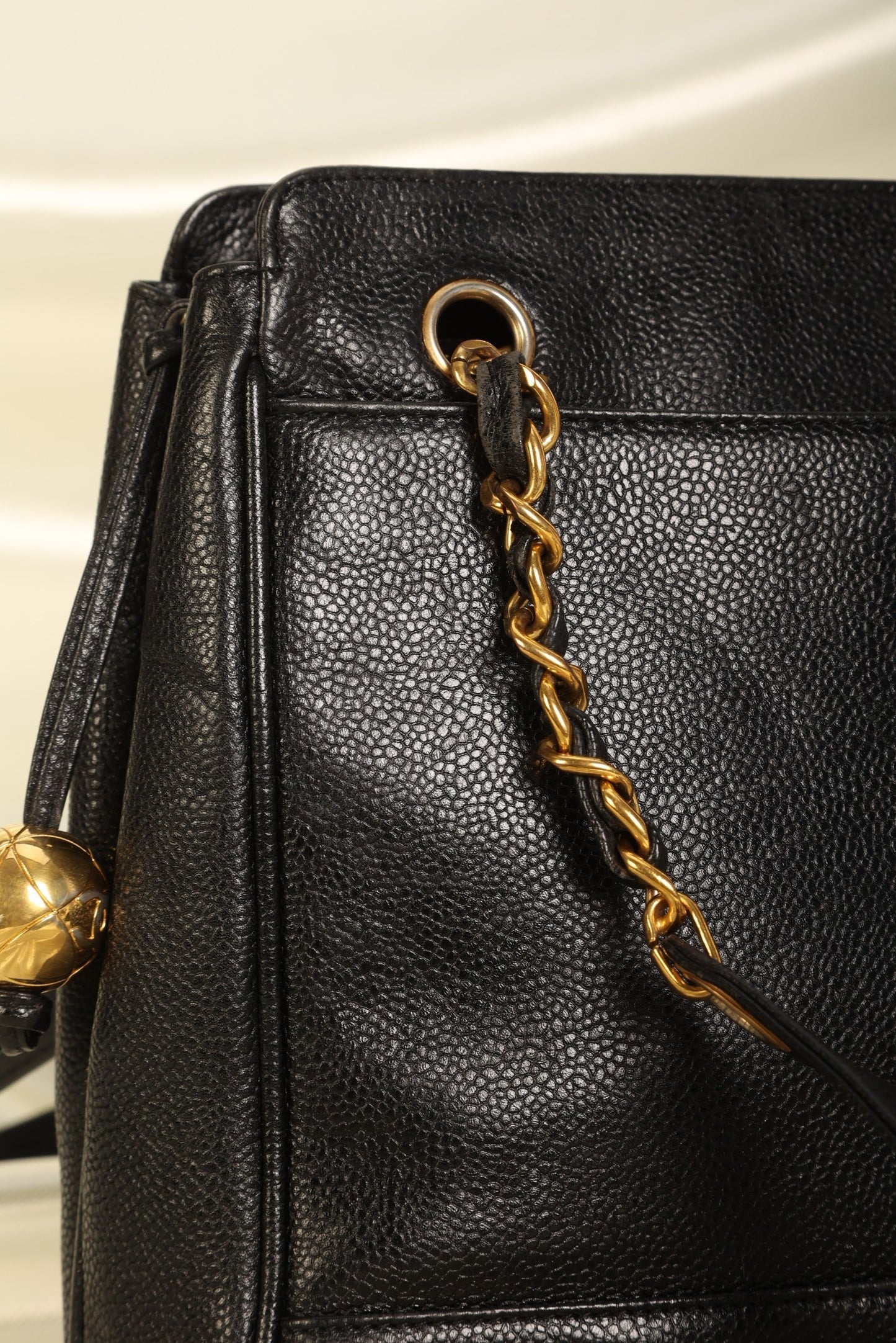 Chanel Caviar Logo Tote