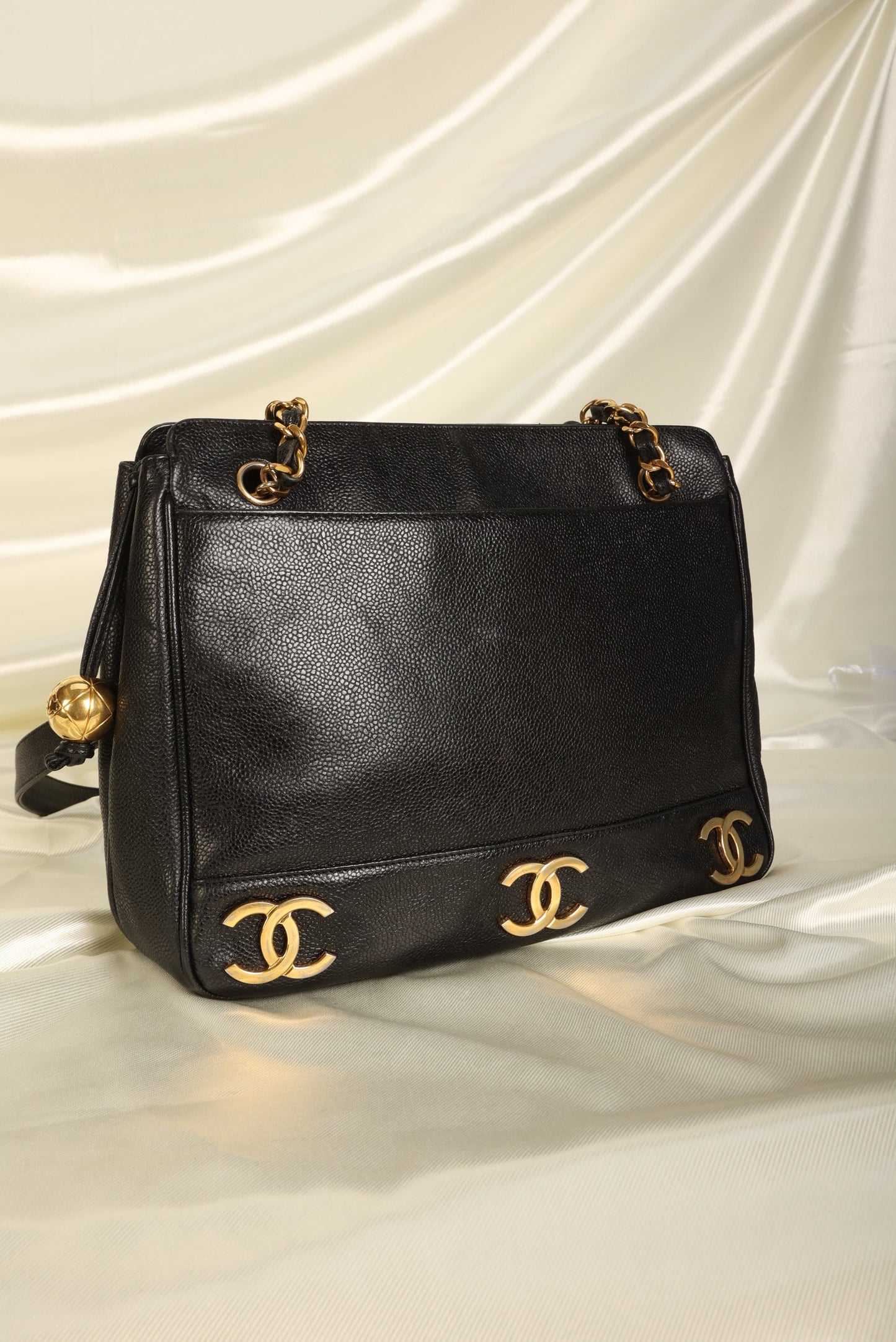 Chanel Caviar Logo Tote