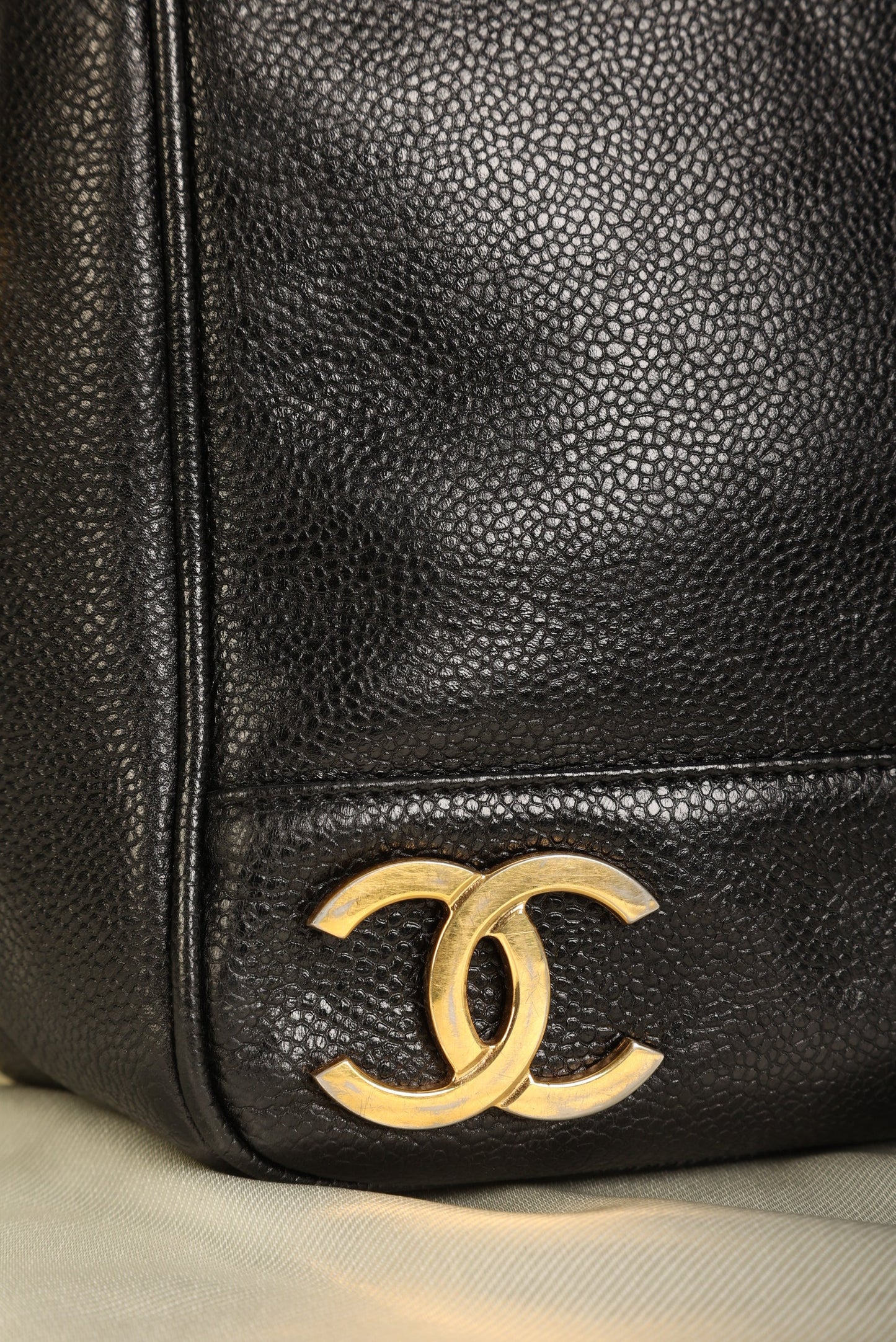 Chanel Caviar Logo Tote