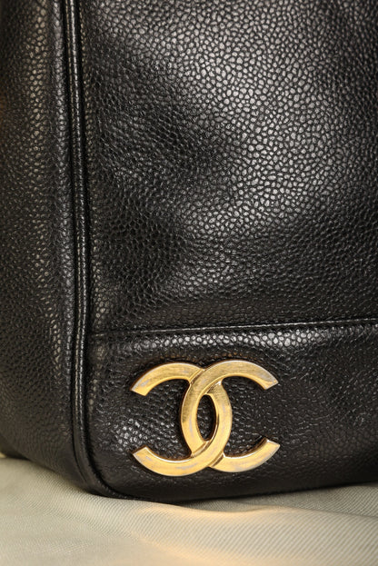 Chanel Caviar Logo Tote