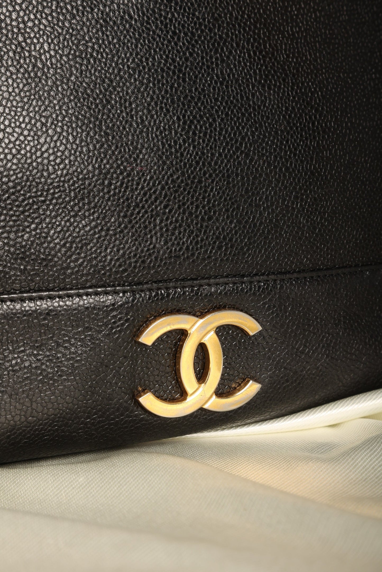 Chanel Caviar Logo Tote