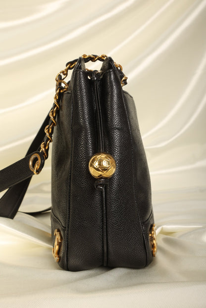 Chanel Caviar Logo Tote