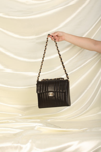 Chanel Vertical Lambskin Square Flap