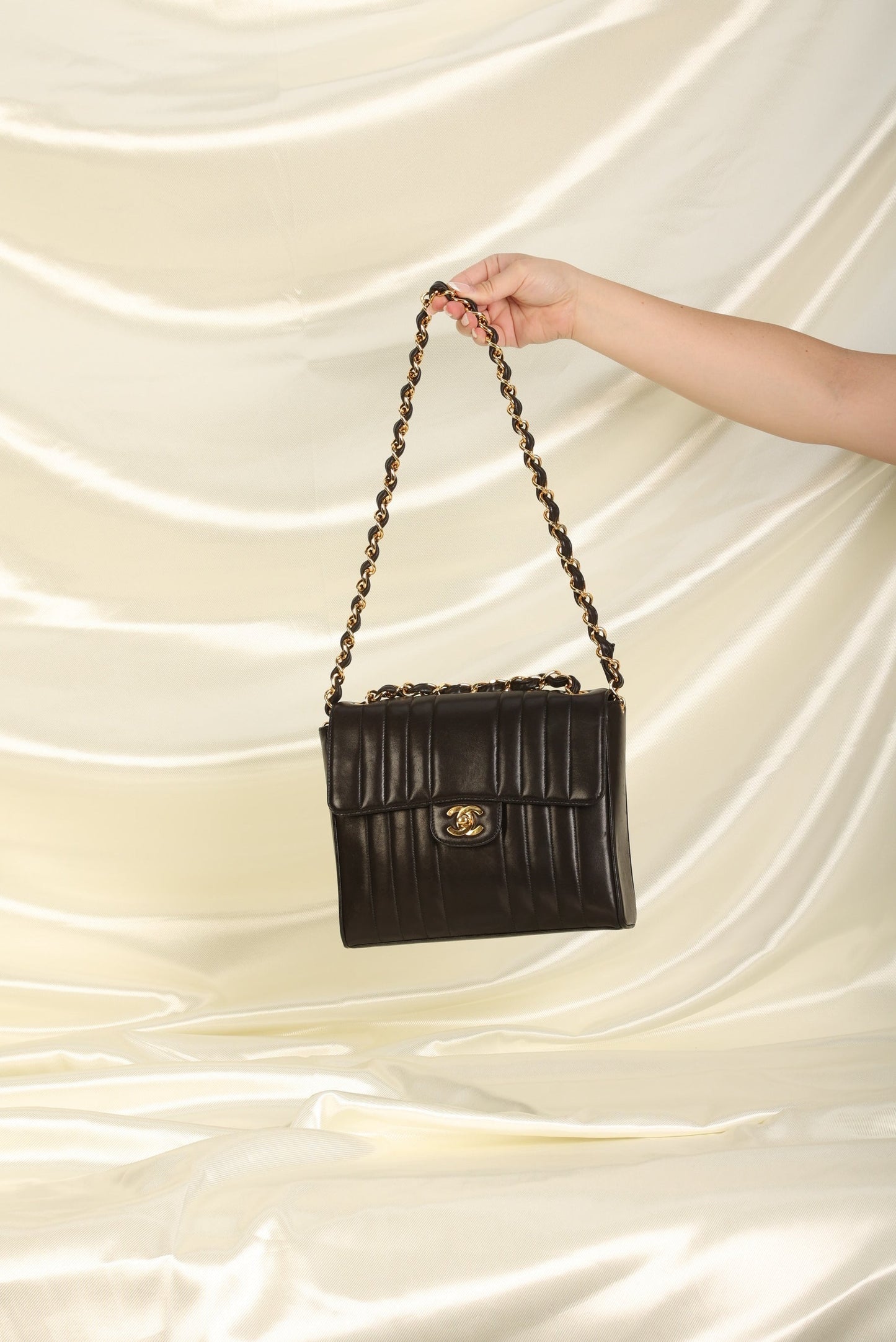 Chanel Vertical Lambskin Square Flap
