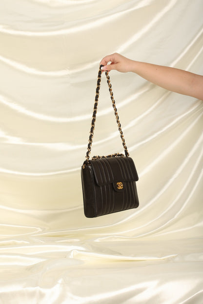 Chanel Vertical Lambskin Square Flap