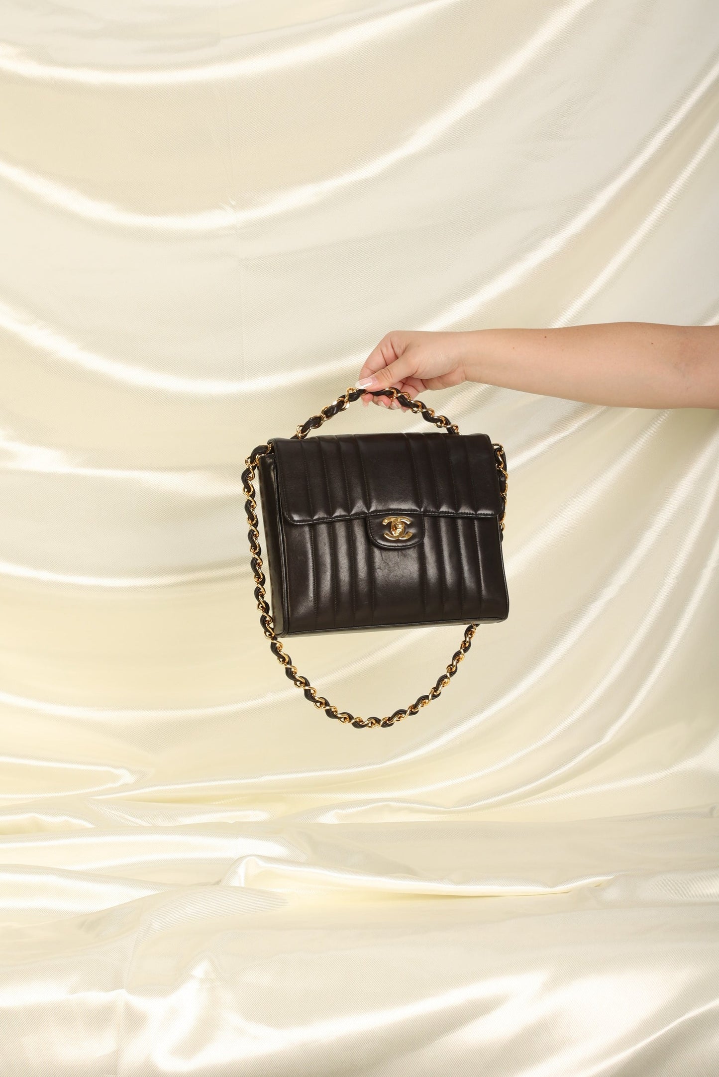 Chanel Vertical Lambskin Square Flap