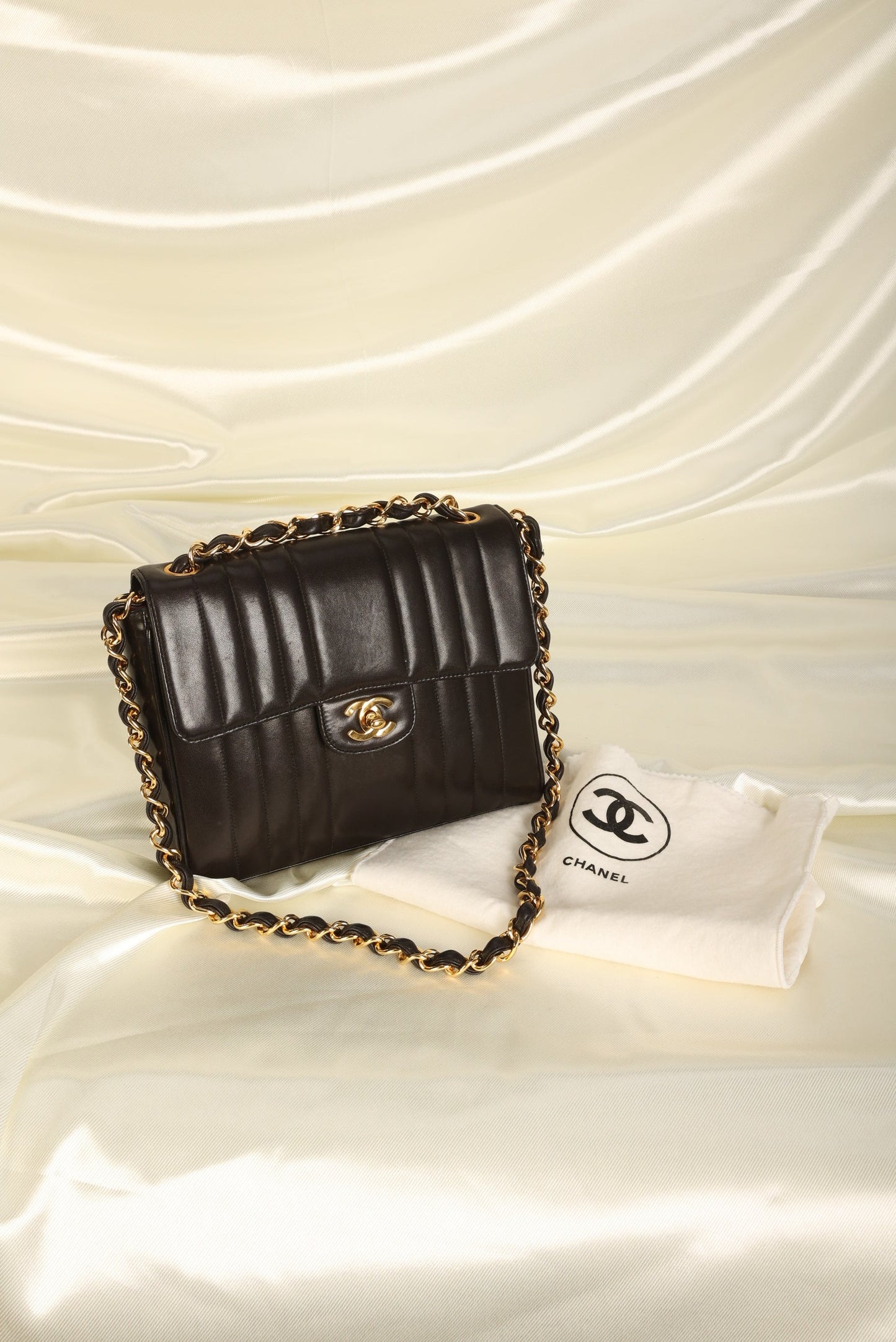 Chanel Vertical Lambskin Square Flap