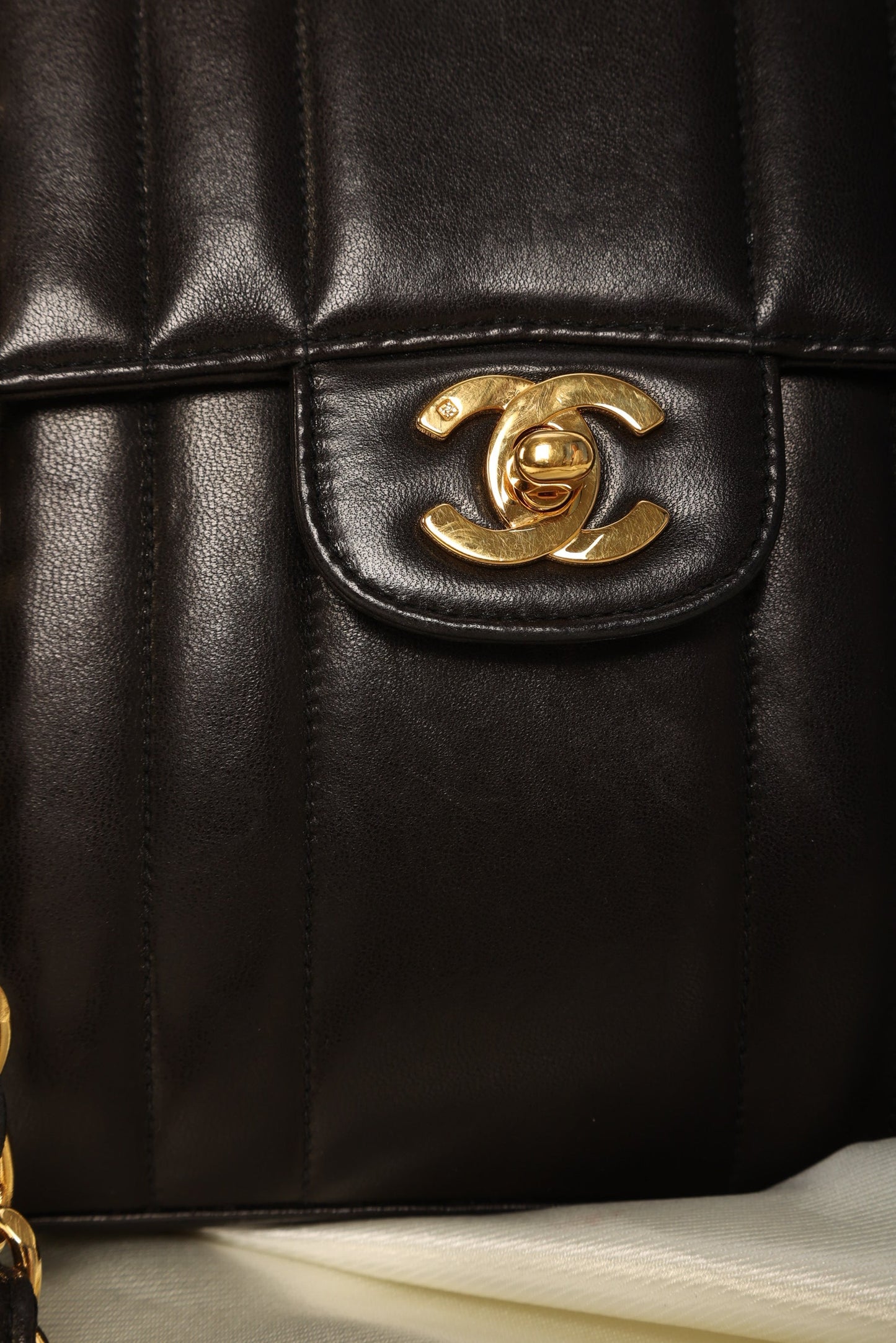 Chanel Vertical Lambskin Square Flap