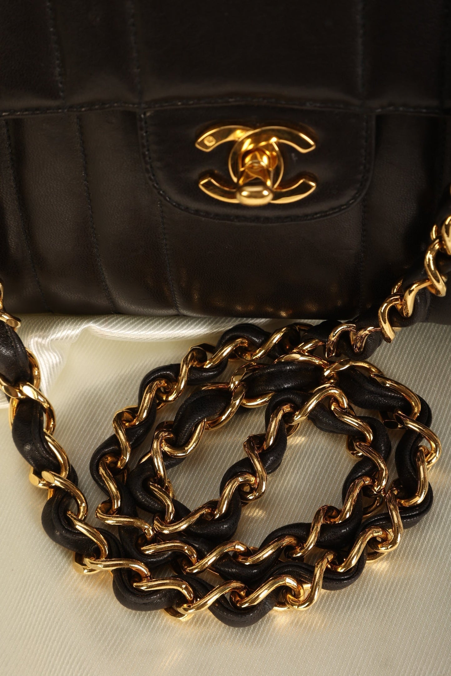 Chanel Vertical Lambskin Square Flap