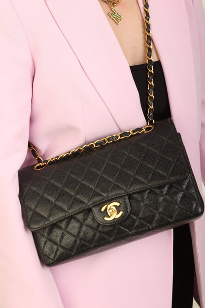 Chanel 2005 Caviar Medium Double Flap