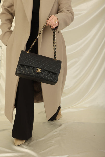 Chanel 2002 Caviar Medium Double Flap