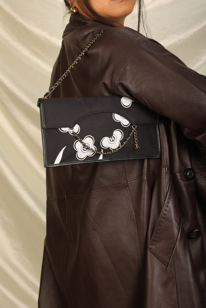 Extremely Rare Chanel Camellia CC Chain Pochette