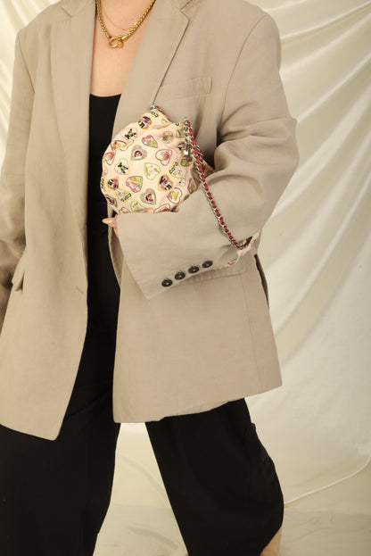 Chanel 2005 Canvas Heart Icon Pochette