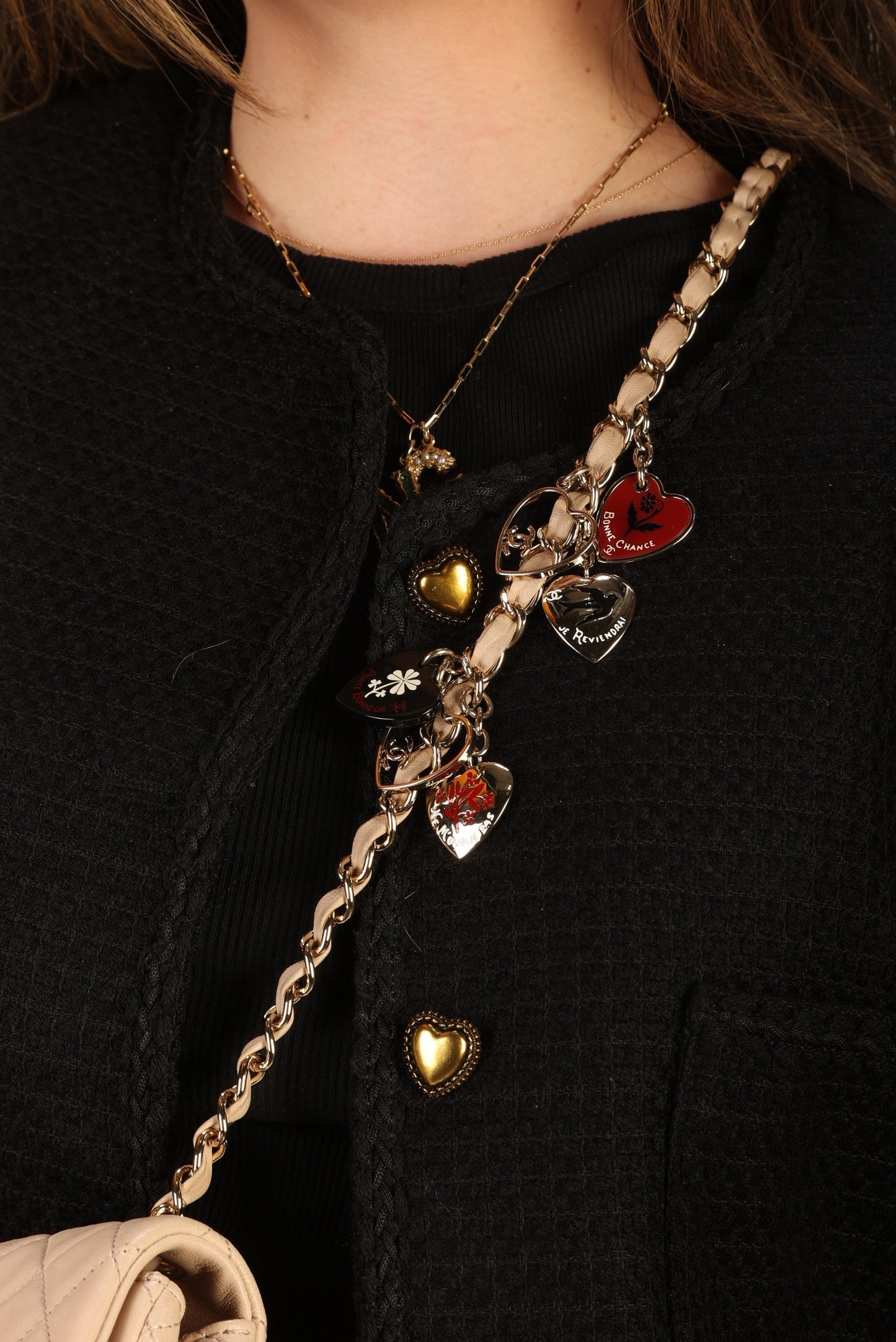 Extremely Rare Limited Edition Chanel Lambskin Heart Baguette