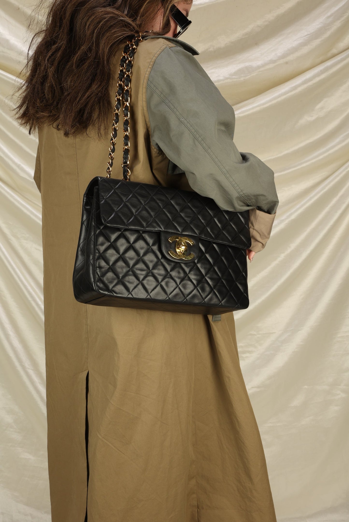 Chanel Maxi XL Logo Flap Bag