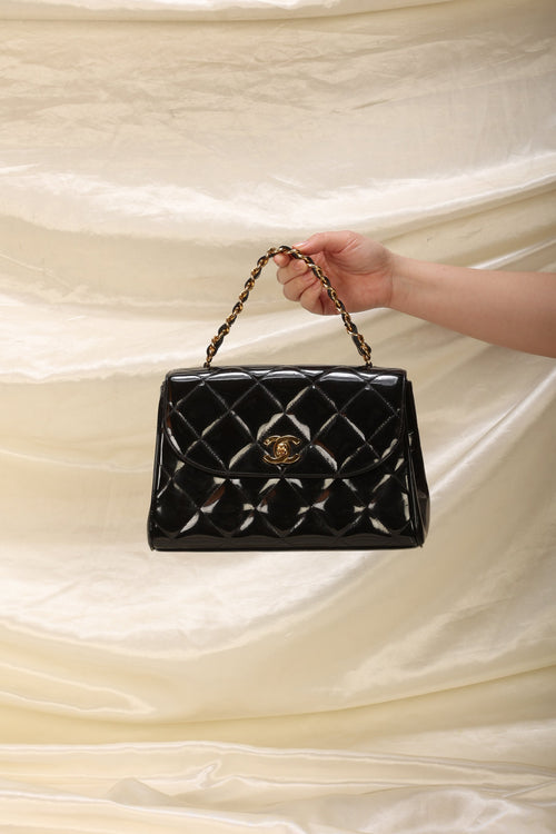 Extremely Rare Chanel Patent Chain Top Handle