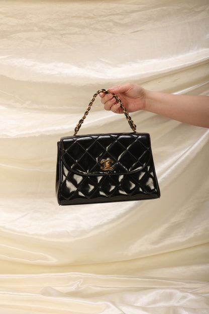 Extremely Rare Chanel Patent Chain Top Handle