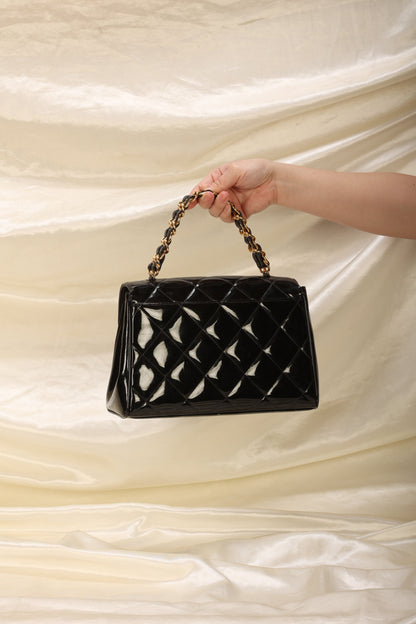 Extremely Rare Chanel Patent Chain Top Handle