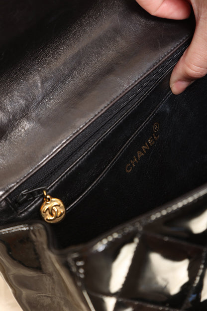 Extremely Rare Chanel Patent Chain Top Handle