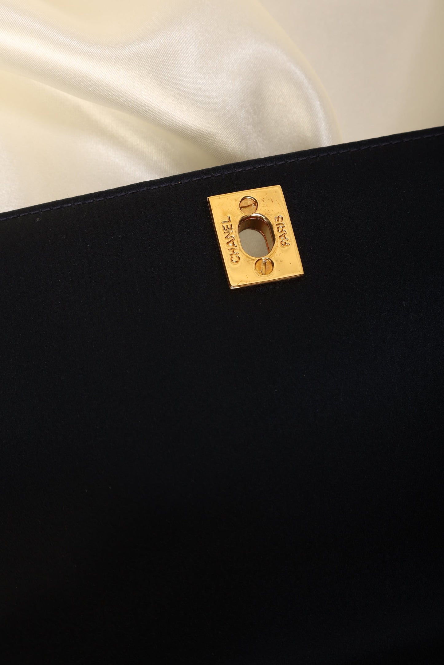 Extremely Rare Chanel Satin Top Handle