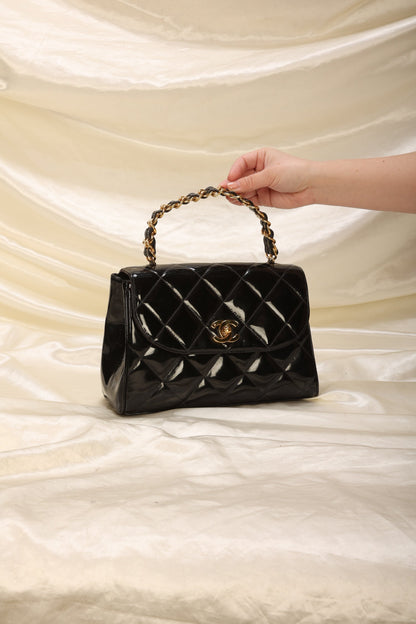 Extremely Rare Chanel Patent Chain Top Handle