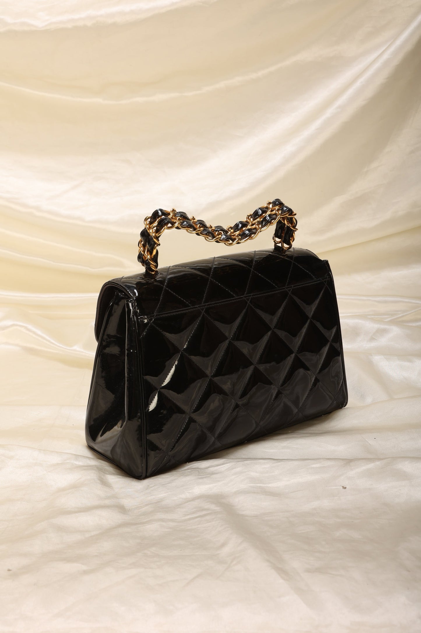Extremely Rare Chanel Patent Chain Top Handle