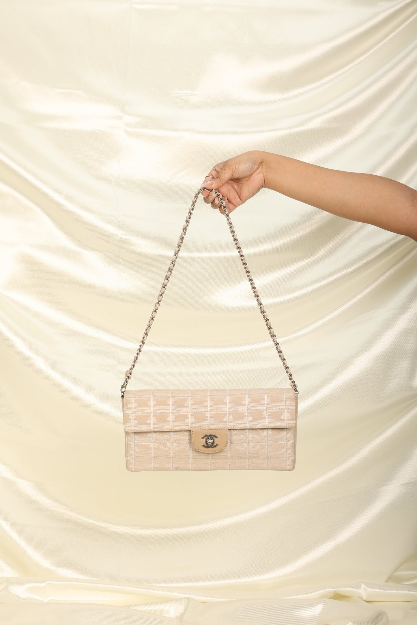 Chanel Nylon Ligne Chocolate Bar Pochette