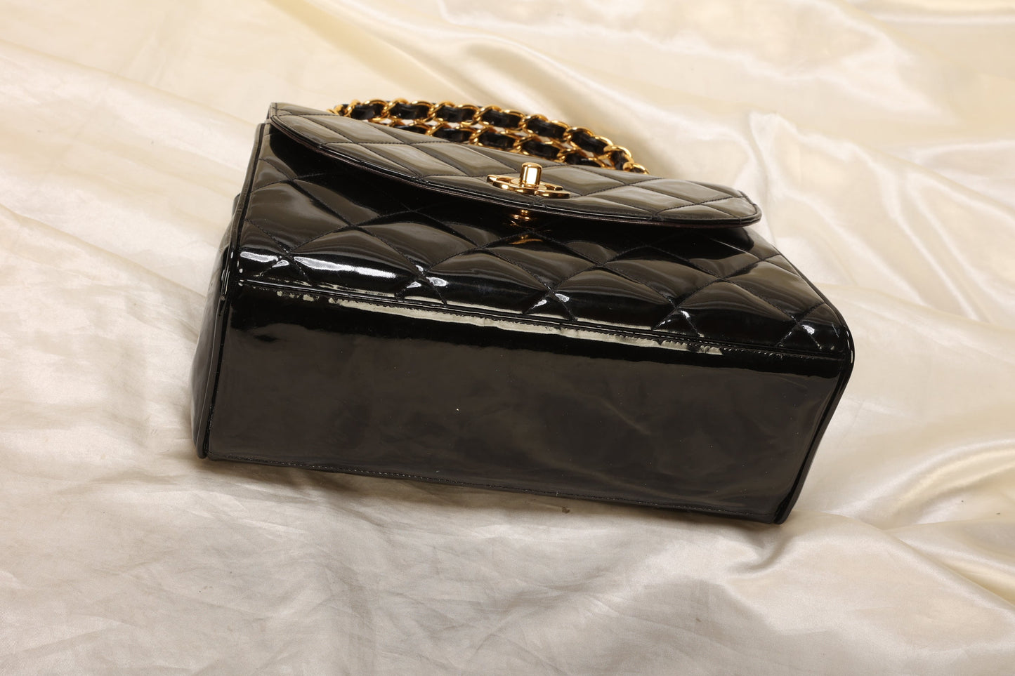 Extremely Rare Chanel Patent Chain Top Handle